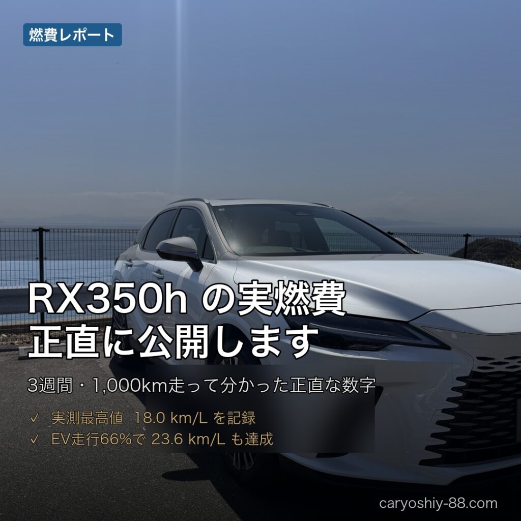 レクサスRX350h AWD 実燃費レポート アイキャッチ