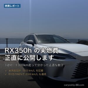 レクサスRX350h AWD 実燃費レポート アイキャッチ