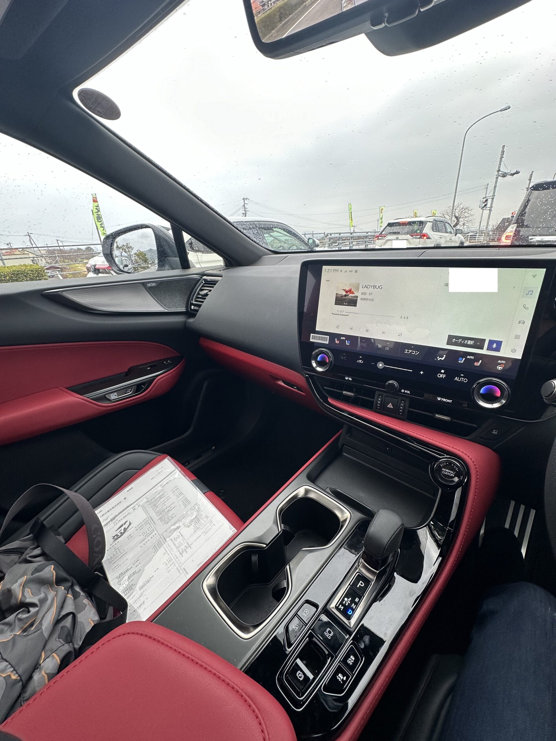 NX350 Fスポーツ 内装 赤レザー