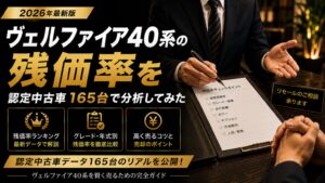 ヴェルファイア40系の残価率を認定中古車165台で分析してみた